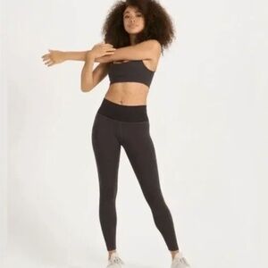 Vuori Lux Ribbed Set Studio High Rise Leggings + Daily Bra Heatherd Quartz